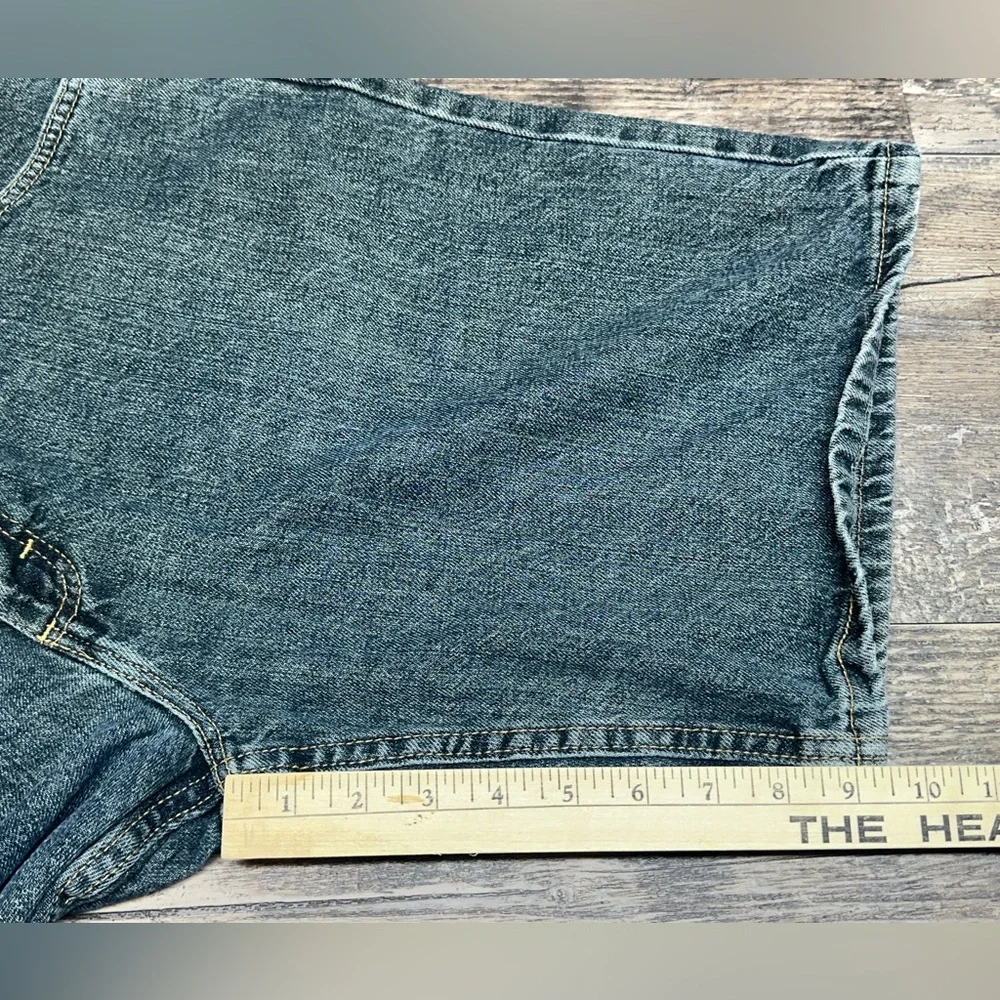 Lee Denim Shorts Mens 34 Blue Relaxed Fit Y2K Faded Workwear GUC